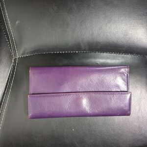 Elegant Purple Leather Wallet